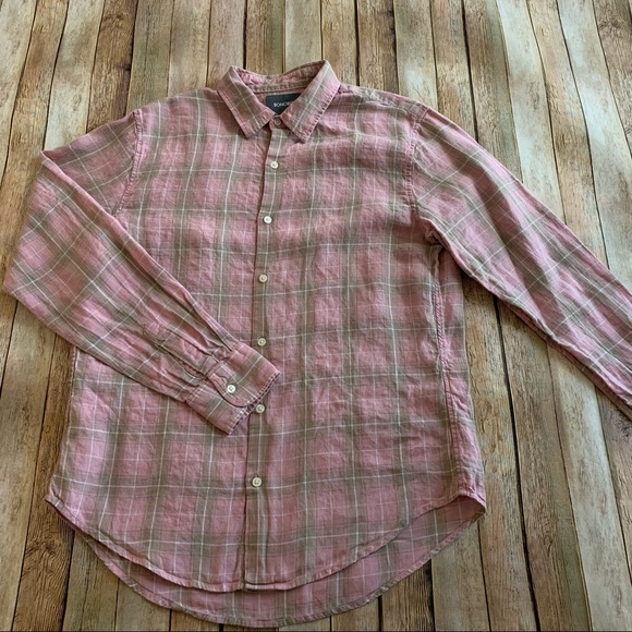 Bonobos Other - Bonobos slim fit linen plaid button down shirt